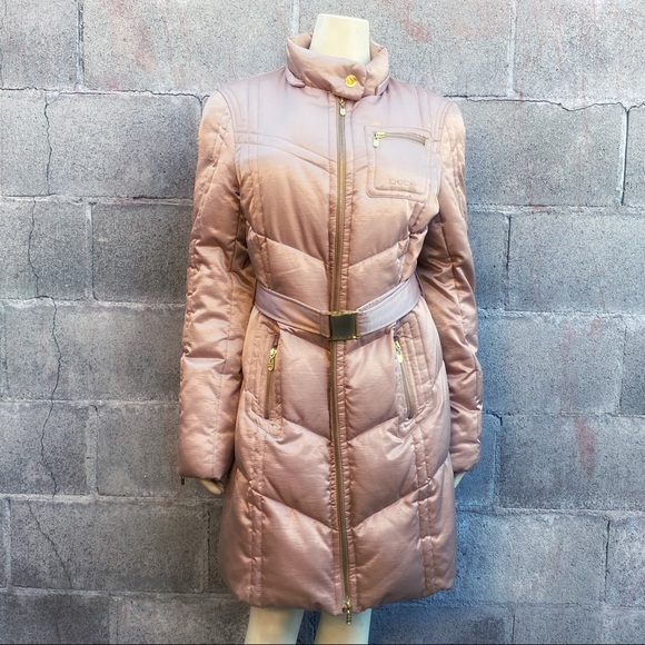 bebe Jackets & Blazers - Bebe Down Feather Puffer Jacket Belted Trench